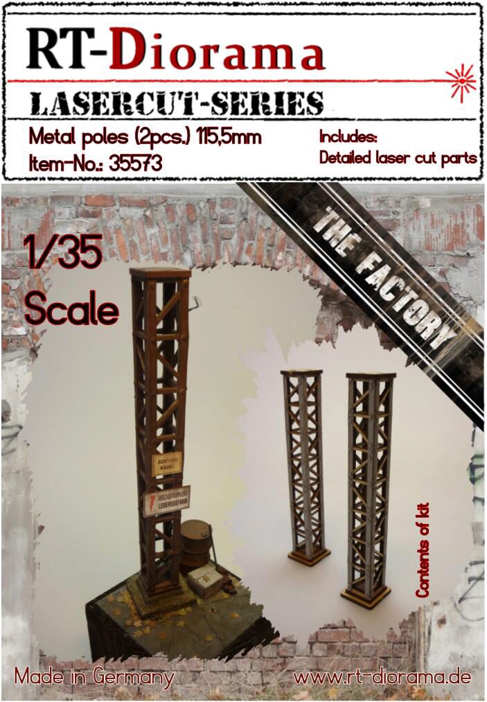 RT-DIORAMA 35573 Metal Poles (2 pcs.) 115,5mm