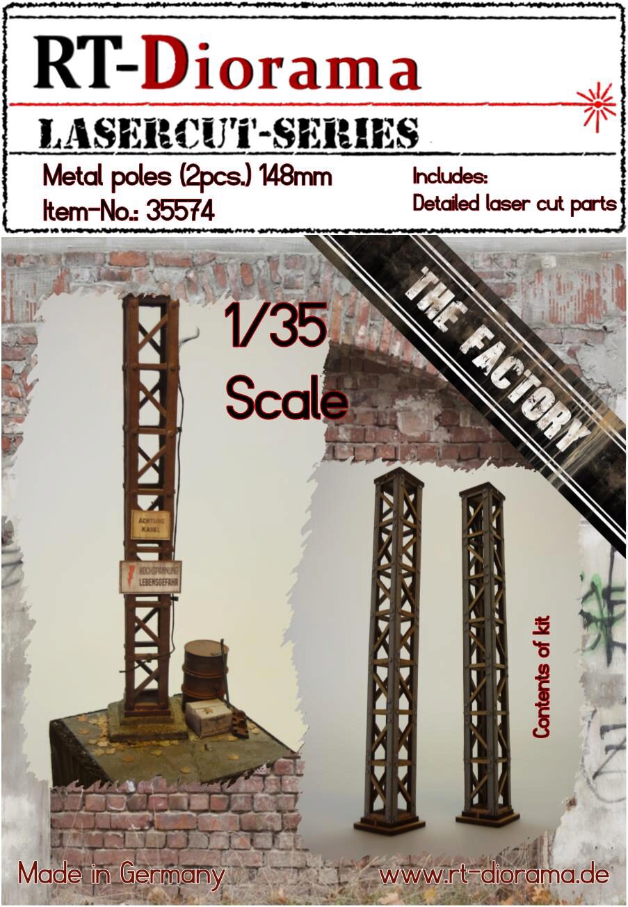 RT-DIORAMA 35574 Metal Poles (2 pcs.) 148mm