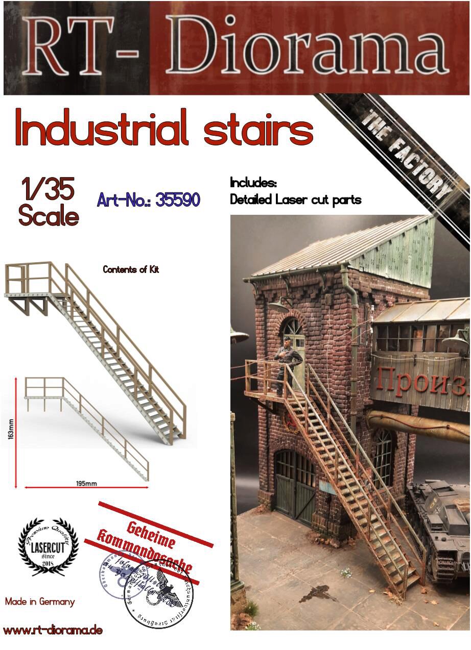 RT-DIORAMA 35590 Industrial Stairs