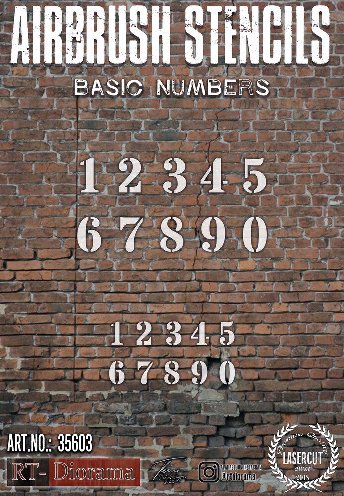 RT-DIORAMA 35603 Stencil: Numbers