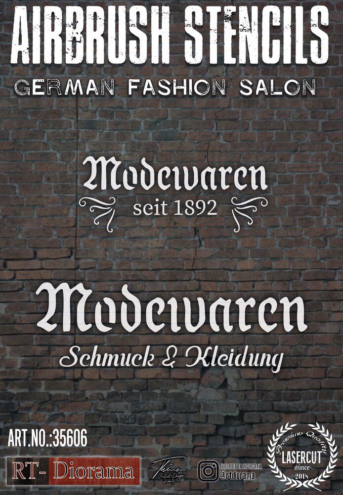 RT-DIORAMA 35606 Stencil: German Fashion Salon