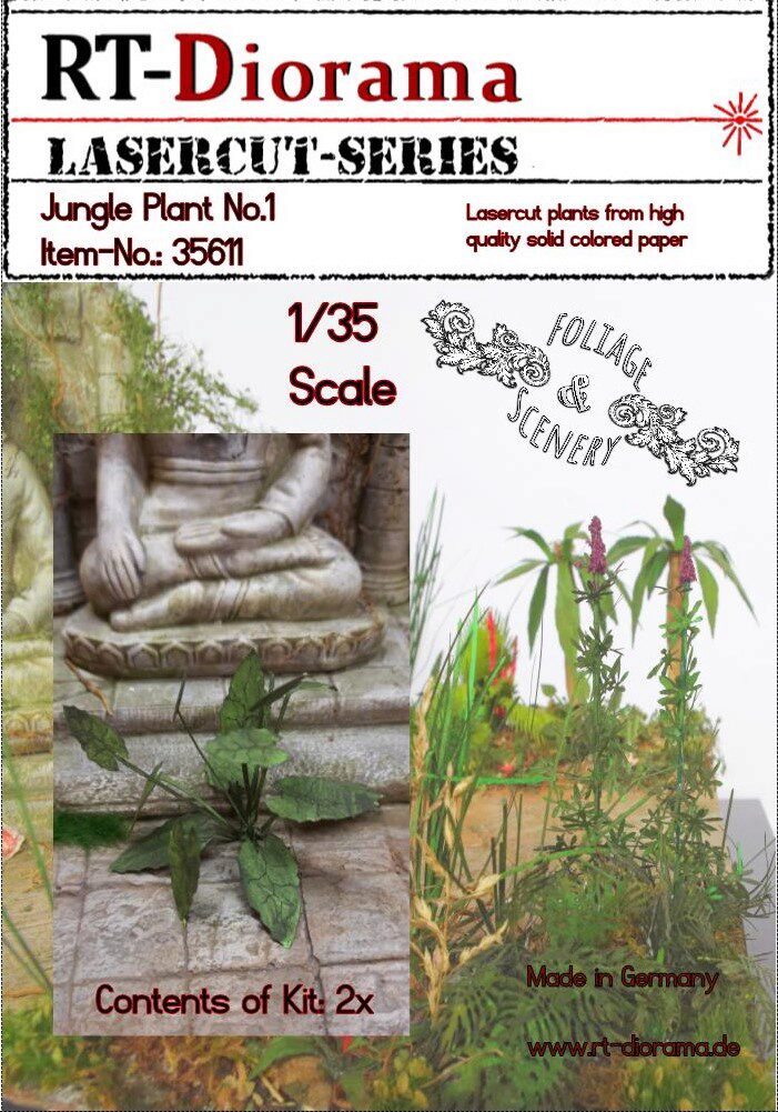RT-DIORAMA 35611 Lasercut plants: Jungle Plant No.1