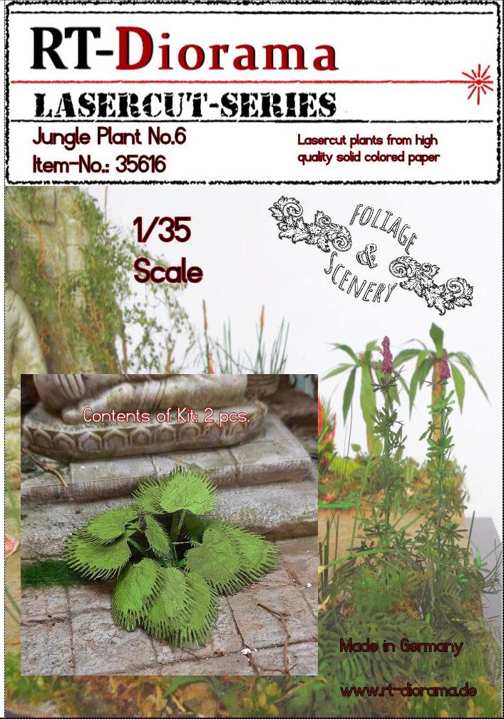 RT-DIORAMA 35616 Lasercut plants: Jungle Plant No.6
