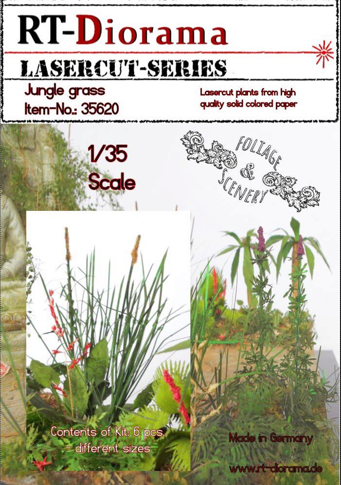 RT-DIORAMA 35620 Lasercut plants: Jungle Grass