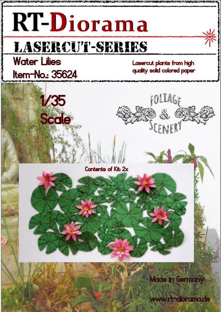 RT-DIORAMA 35624 Lasercut plants: Water Lilies