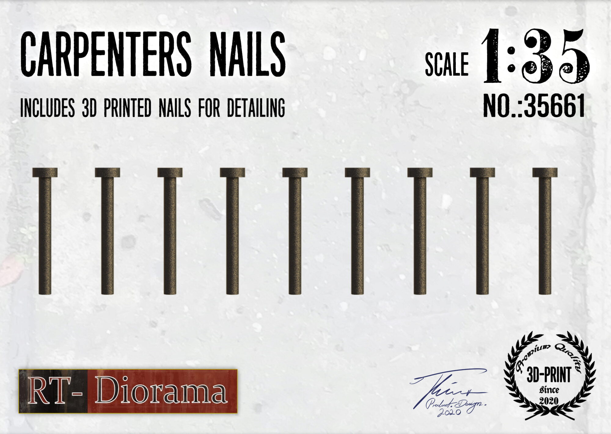 RT-DIORAMA 35661 3D Printed Carpenters Nails