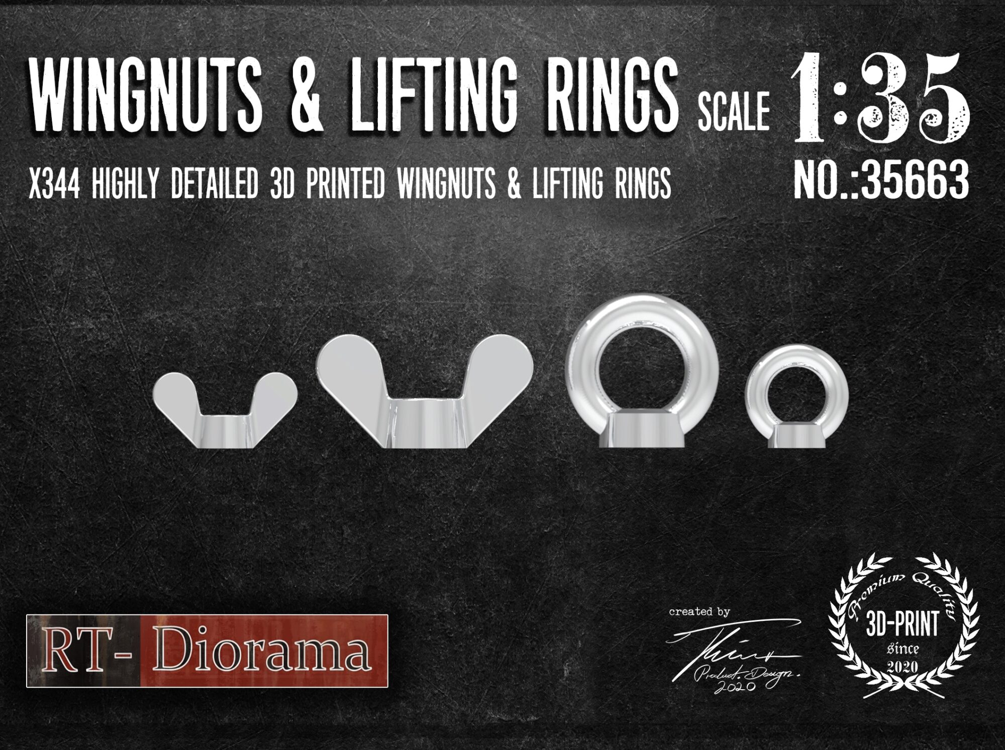 RT-DIORAMA 35663 Wingnuts & Lifting Rings