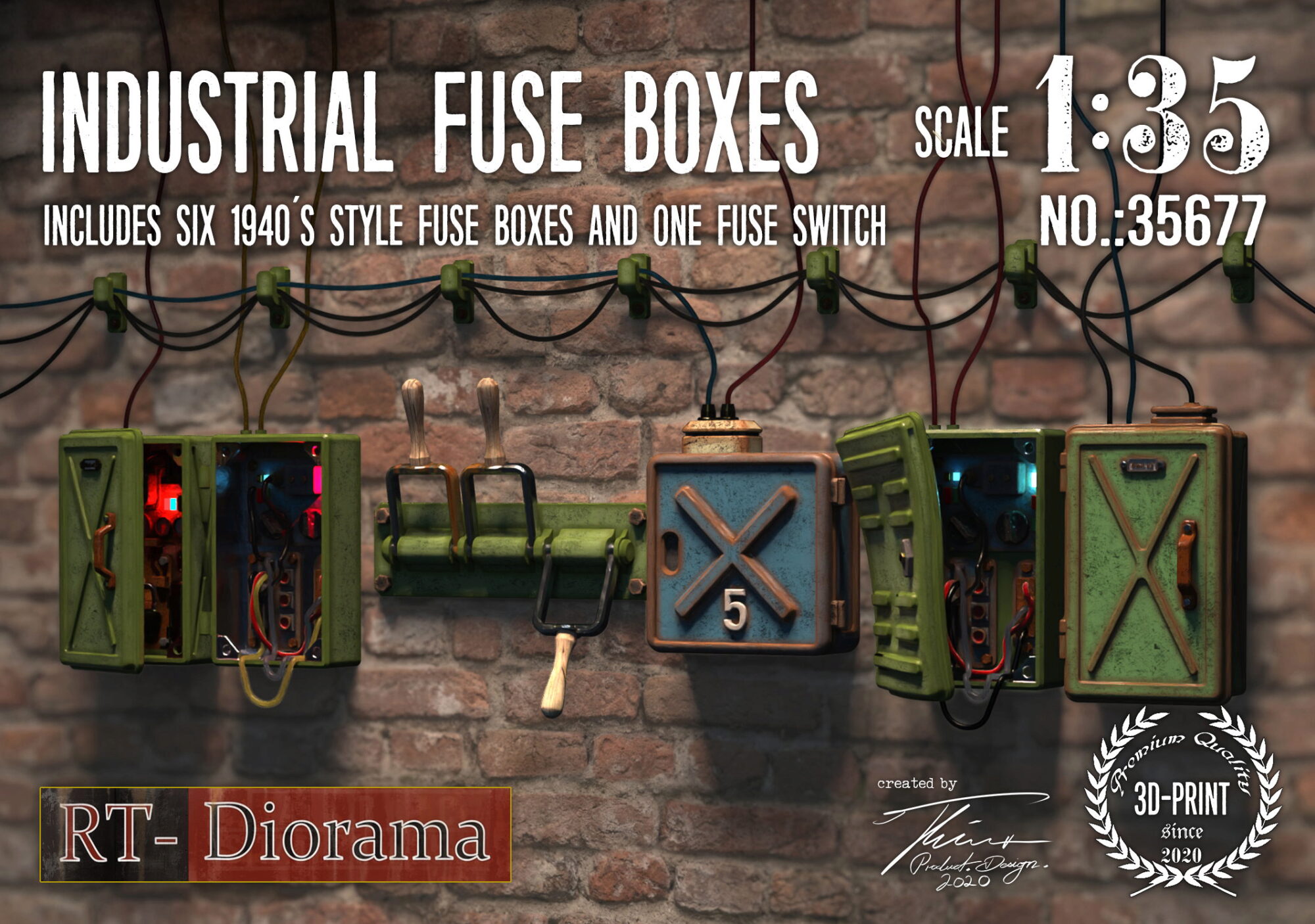 RT-DIORAMA 35677 Industrial Fuse Boxes