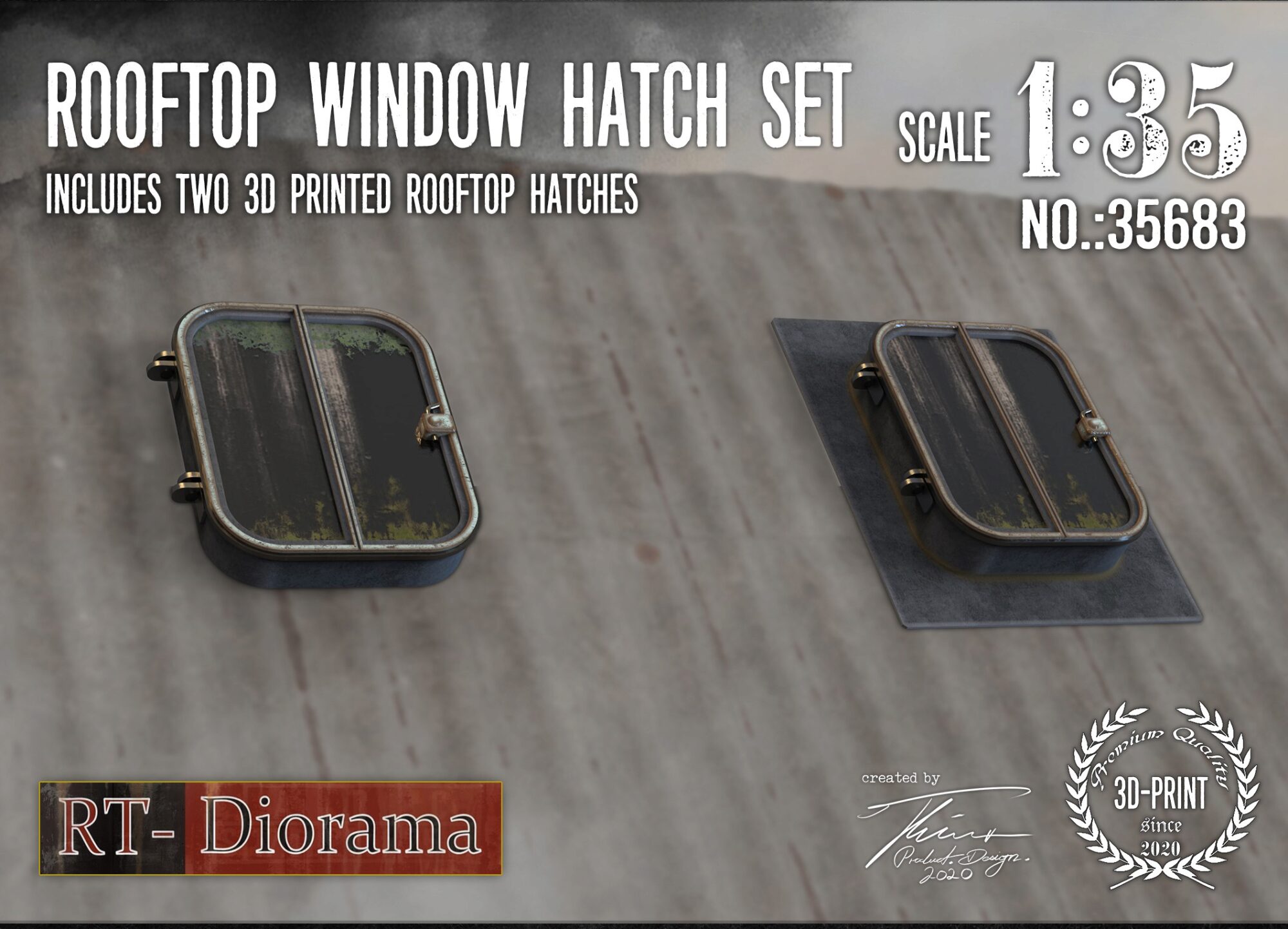 RT-DIORAMA 35683 Rooftop Window Hatch Set