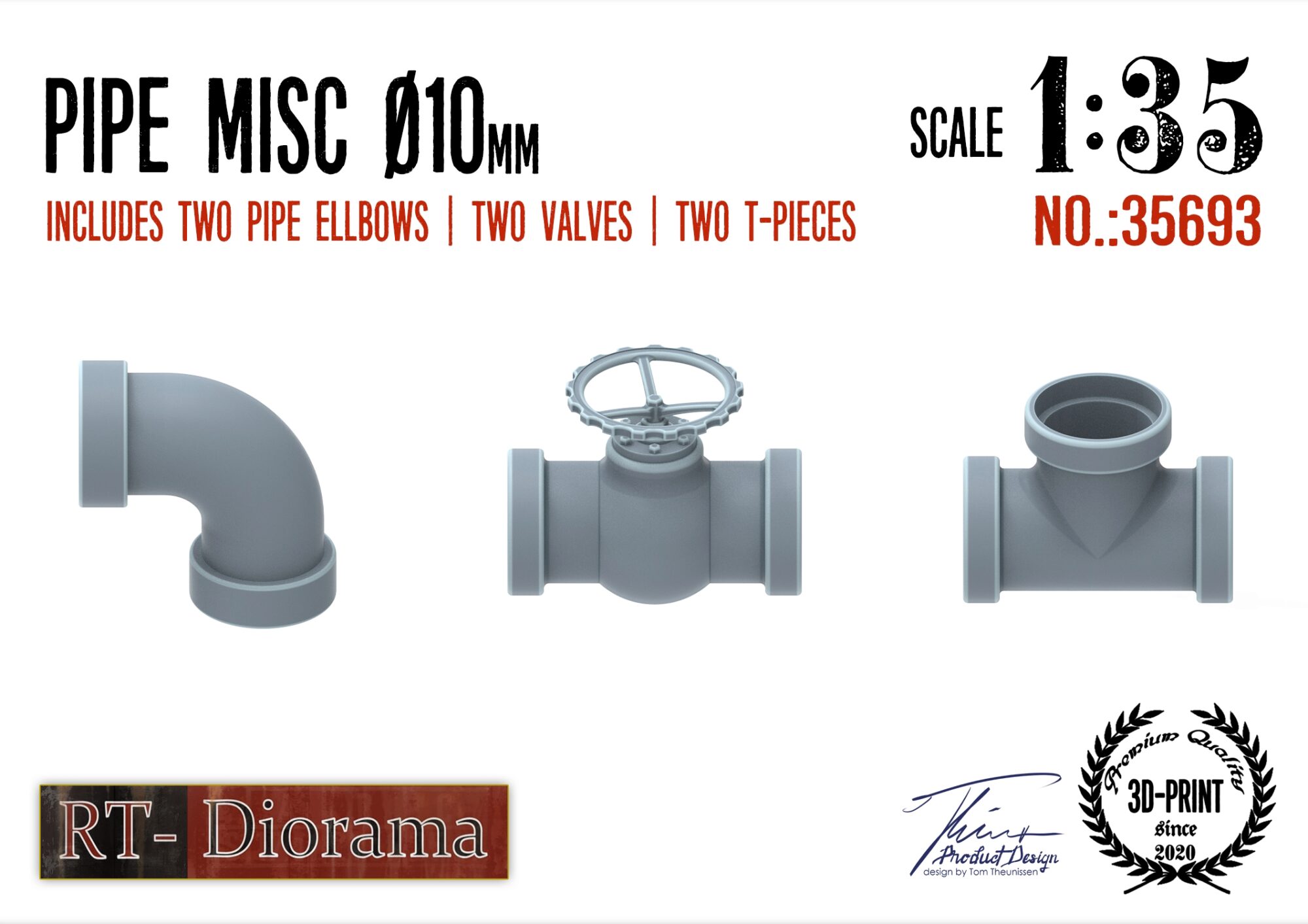 RT-DIORAMA 35693 Pipe Misc. 10mm