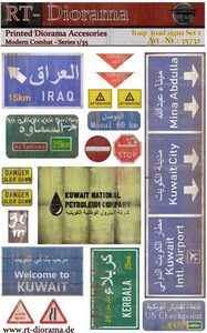 RT-DIORAMA 35732 Printed Accesories: "Iraqi Road Signs" No.1