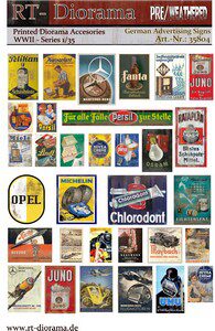 RT-DIORAMA 35804 Printed Accesories: German Advertising Signs