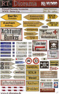RT-DIORAMA 35843 Printed Accesories: Signs Germany