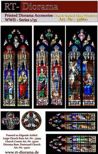 RT-DIORAMA 35860 Printed Accesories: Church Stained Glass Windows
