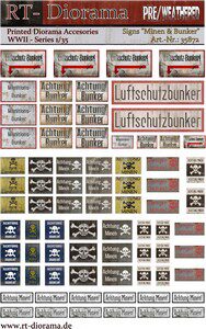 RT-DIORAMA 35872 Printed Accesories: "Achtung Minen