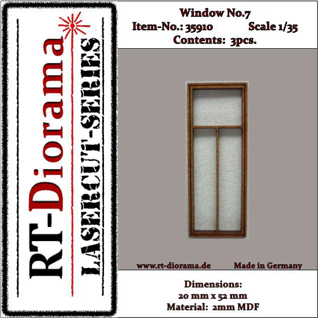 RT-DIORAMA 35910 Lasercut: Sprossenfenster Nr.7 (3er Set)