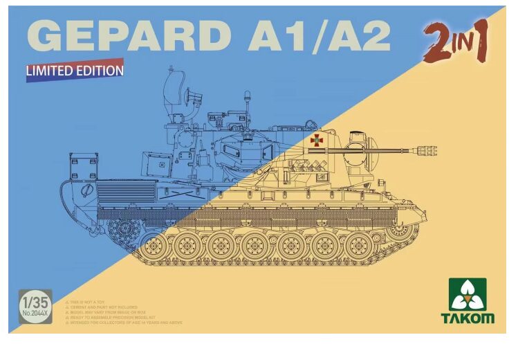 Takom 2044x Flackpanzer1 Gepard SPAAG A1/A2  2in1