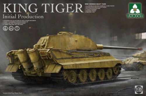 Takom 2096 German Heavy Tank King Tiger initial production 4 in 1