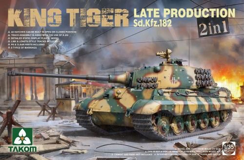 Takom 2130 WWII Ger Heavy Tank Sd.Kfz182 King TigerÂ  Late Producti 2in1(without interior)