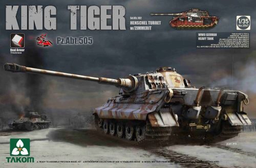 Takom 2047S WWII German Heavy TAnk Sd.Kfz.182 King Tiger Henschel Turret w/Zimmerit