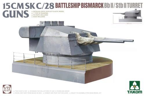 Takom 5014 15 CMSK C/28 BATTLESHIP BISMARCK Bb II/Stb II Turret