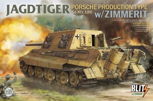 Takom 8012 Jagdtiger Porsche Production Type Sd.Kfz.186 w/Zimmerit