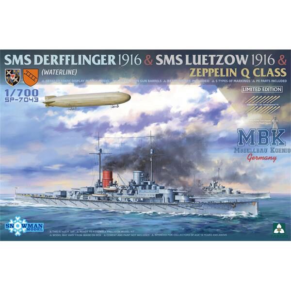 Takom 7043 Derfflinger + Lützow + Zeppelin Q Class - LIMITED