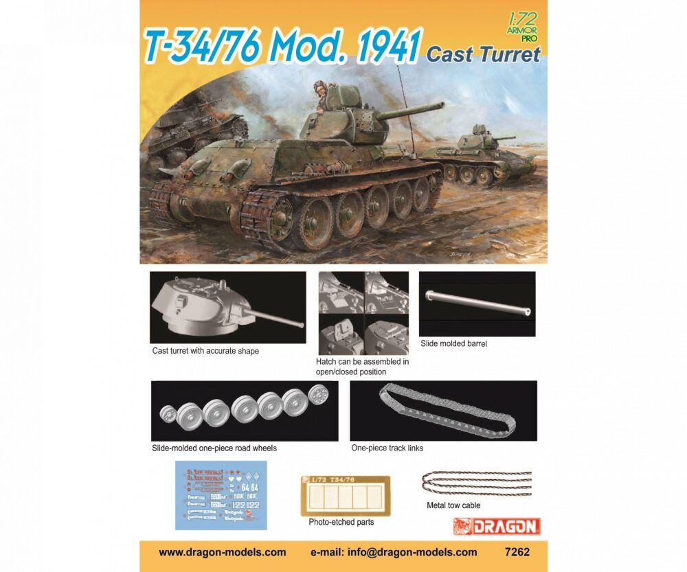 Dragon 7262 T-34/76 Mod.1941 Cast Turret