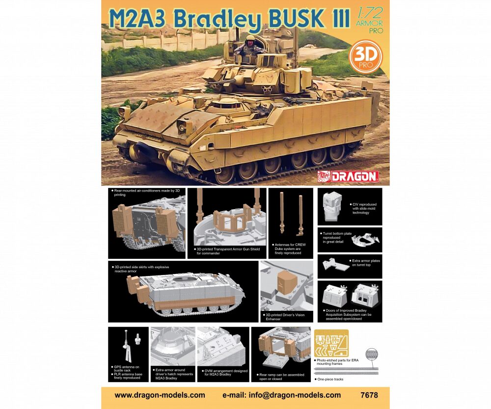 Dragon 7678 M2A3 Bradley BUSK III