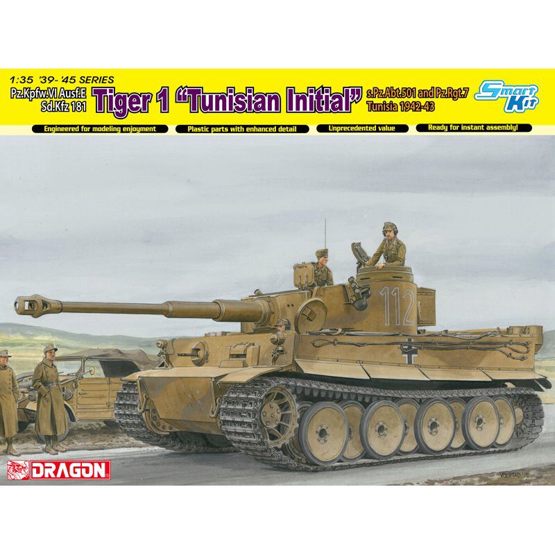 Dragon 6608 Tiger I Tunisian Initial DAK 42/43