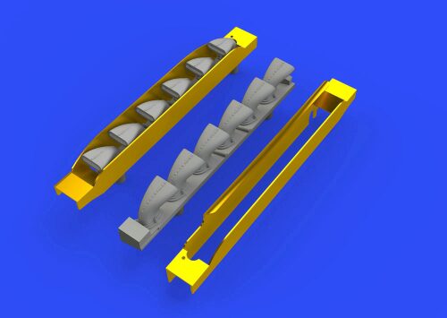 Eduard Accessories 648402 Bf 109G-6 exhaust stacks for Tamiya