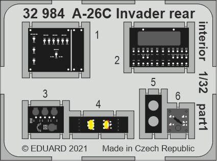 Eduard Accessories 32984 A-26C Invader rear interior 1/32 for HOBBY BOSS