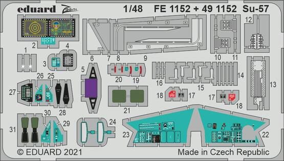 Eduard Accessories FE1152 Su-57 1/48 for ZVEZDA