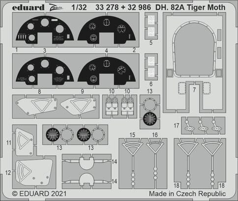 Eduard Accessories 32986 DH. 82A Tiger Moth 1/32 for ICM