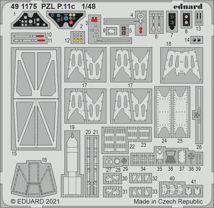 Eduard Accessories 491175 PZL P.11c 1/48 for ARMA HOBBY