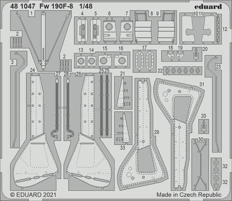 Eduard Accessories 481047 Fw 190F-8 1/48 for EDUARD