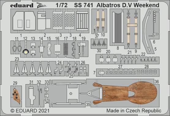Eduard Accessories SS741 Albatros D.V Weekend 1/72 for EDUARD