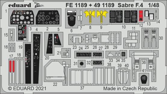 Eduard Accessories FE1189 Sabre F.4 1/48 for AIRFIX