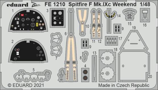 Eduard Accessories FE1210 Spitfire F Mk.IXc Weekend 1/48 for EDUARD