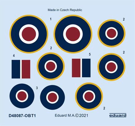Eduard Accessories D48087 Tempest Mk.II roundels 1/48 for EDUARD/SPECIAL HOBBY