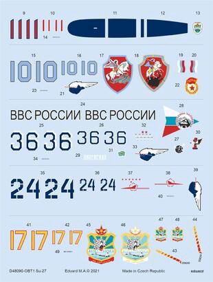 Eduard Accessories D48090 Su-27 1/48 for GREAT WALL HOBBY