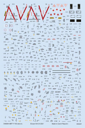 Eduard Accessories D48094 F-4B stencils for TAMIYA