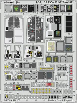 Eduard Accessories 32992 F/A-18F interior, for REVELL