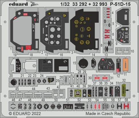 Eduard Accessories 32993 P-51D-15 interior for REVELL