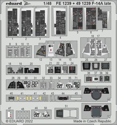 Eduard Accessories 491239 F-14A late interior for TAMIYA