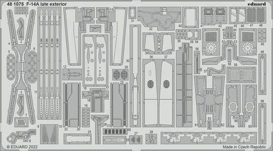 Eduard Accessories 481075 F-14A late exterior for TAMIYA