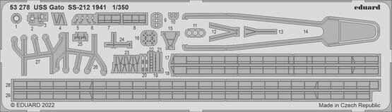Eduard Accessories 53278 USS Gato SS-212 1941 for HOBBY BOSS