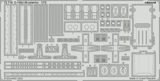 Eduard Accessories 72718 C-130J-30 exterior for ZVEZDA