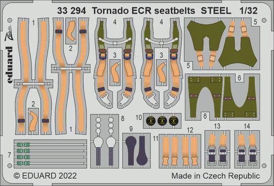 Eduard Accessories 33294 Tornado ECR seatbelts STEEL for ITALERI