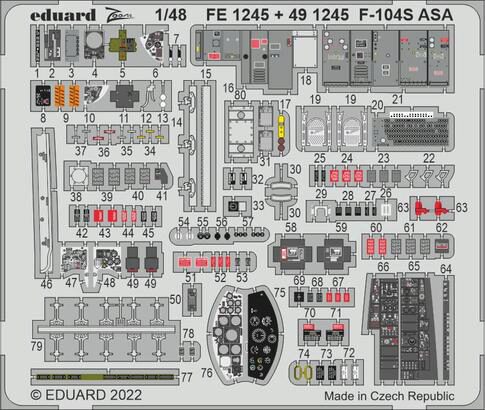 Eduard Accessories FE1245 F-104S ASA for KINETIC